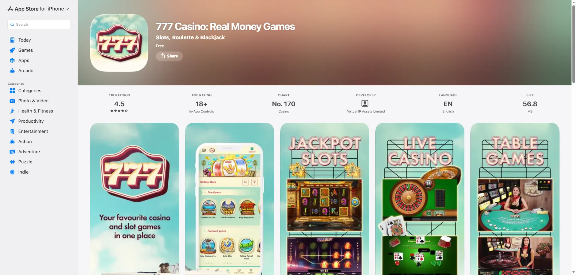 777 Casino sports betting interface place a bet online