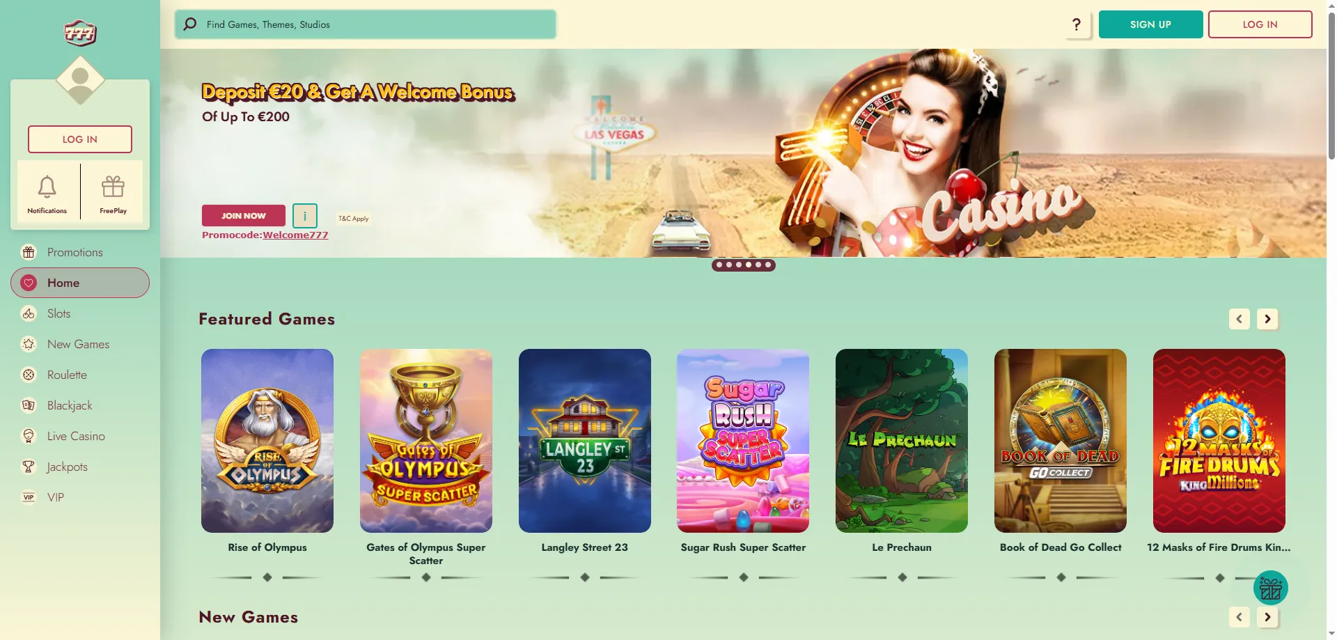 777 Casino official online casino homepage overview 2026