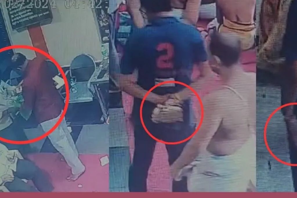 Theft video: भगवान के ही घर डाका, गली अंजनेया स्वामी मंदिर में दान के पैसे चोरी करने का वीडियो वायरल